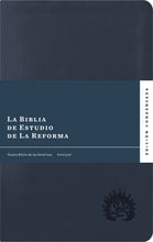Load image into Gallery viewer, La Biblia de Estudio de La Reforma, Edición Condensada, Spanish Edition — Leather-Like, Navy
