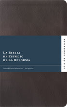 Load image into Gallery viewer, La Biblia de Estudio de La Reforma, Edición Condensada, Spanish Edition — Premium Leather, Dark Brown
